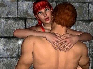 Une rousse sexy en 3D se fait baiser par un vampire. Une rousse en 3D