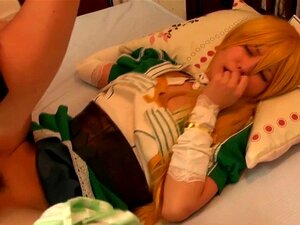 Sao Leafa en cosplay s'occupe de la bite de Kiritos. Sao Alo Leafa en