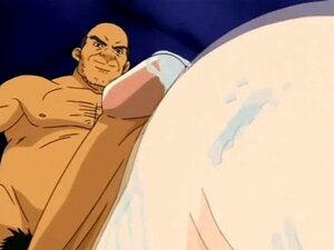 Chaînes anime suçant une bite monstrueuse. Chaînes anime sucant une