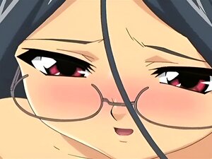 Lesbiennes d'anime partageant un double gode. Lesbiennes d'animation