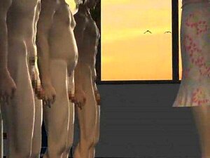 Professeur et élèves baisent en 3D