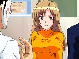 La nana hentai se fait tripoter ses gros nichons