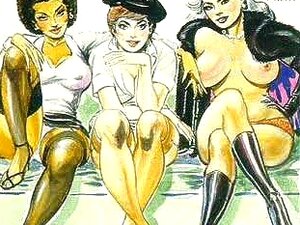Comic de femdom sexuel maléfique vintage
