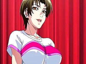 Fille hentai sans défense avec de gros seins ronds se fait percer