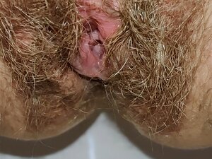 La chatte humide se cache parmi les poils poilus et les piddles sur