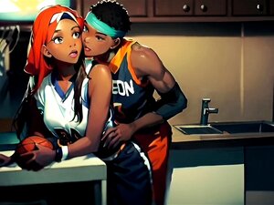 Joueurs de basket-ball excités Animation Dessin animé porno Hentai