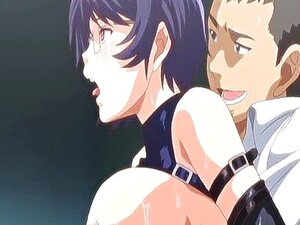 Une nana hentai attachée se fait baiser en gangbang