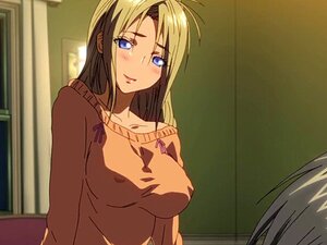 Une MILF à gros seins hentai satisfait un jeune gars. Une MILF à