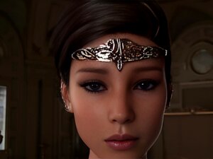 Animation de pipe d'une princesse aux cheveux noirs