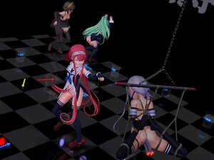 MMD Si les filles de moins de 0 points dans Paper Gangs Punishment 24