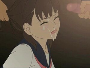 Jeu de sexe hentai avec un énorme bukkake sur une écolière